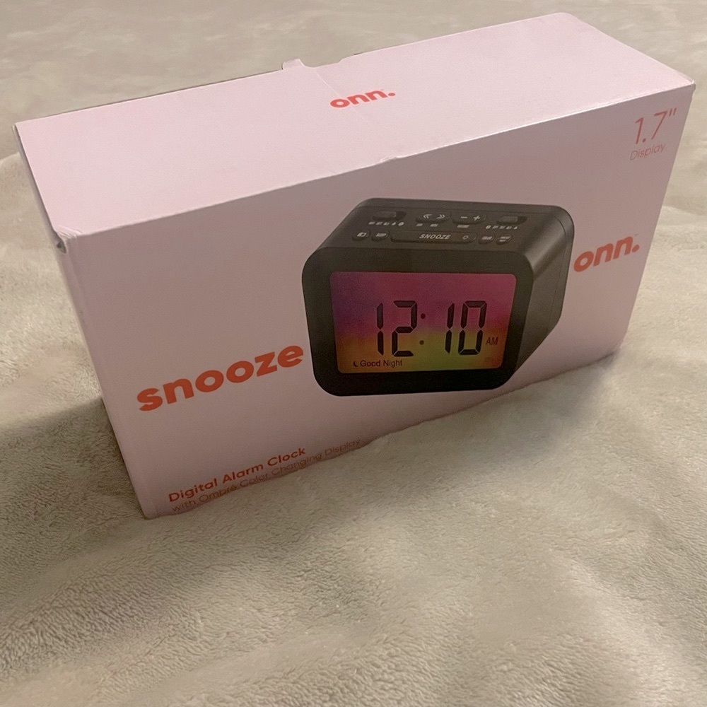 Onn digital alarm clock